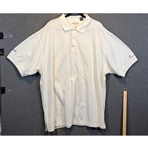 Ping Mens 2X Polo Shirt Cream Make-A-Wish Framatome Embroidered Short Sleeve